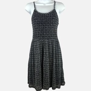 Xhilaration Black White Spagetti Strap Tank Dress Criss Cross Back